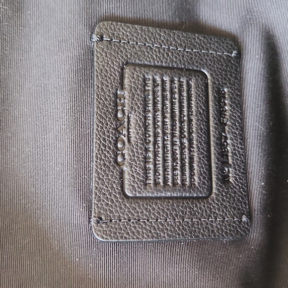 Coach Houston Navy Black Sling Backpack Leather Unisex Varsity Stripe Unisex NWT - Picture 15 of 17